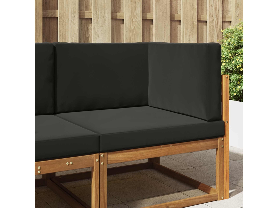 Vidaxl Almofada Para Sofá Externo Poliéster Preto 80 X 80 Cm