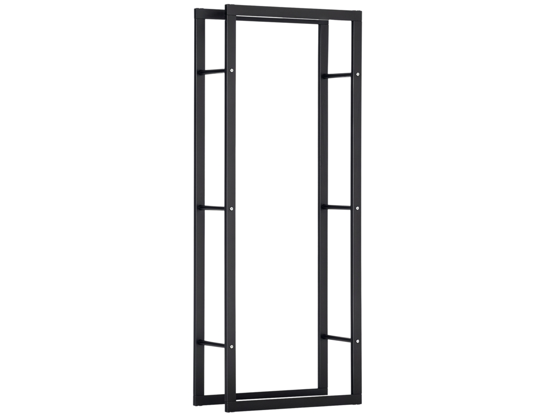 Suporte Alto para Lenha LAMAISON até 100 Kg, 60x25x150 cm, Preto