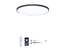 Luz De Teto, Controle Inteligente, Regulável, Design Moderno, Preto Oem (14.57polegadas)