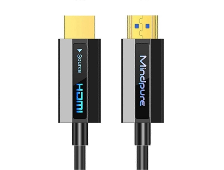 Mindpure Hd011 Cabo Hdmi 2.0 Macho Para Macho De Alta Velocidade 4k/60hz De 100 M Para Laptops E Monitores, Preto Brilhante Webake