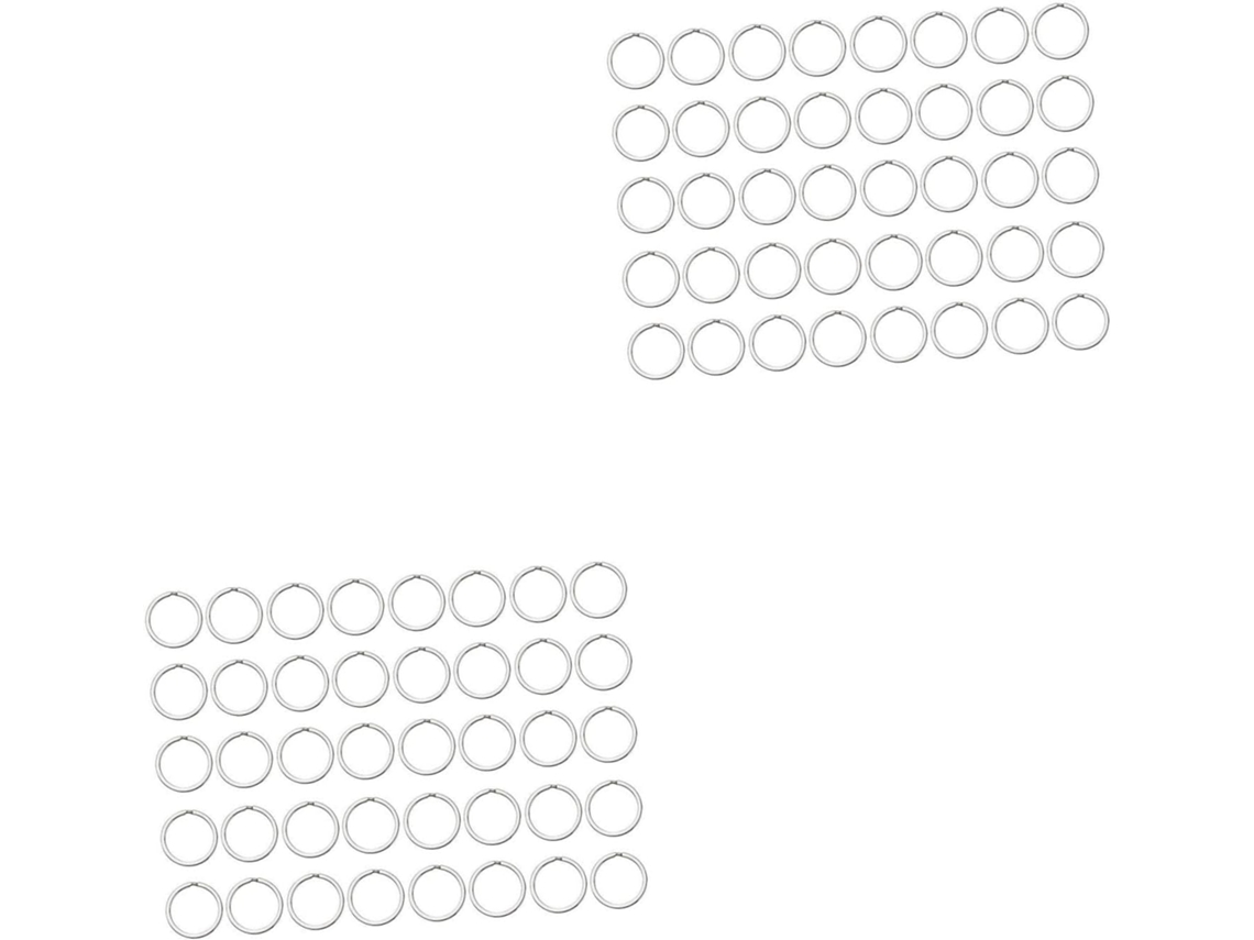 Conjunto De 80 Argolas De Chaveiro Planas Em Aço Inoxidável Para Projetos Diy, Chaveiros E Decorações.
