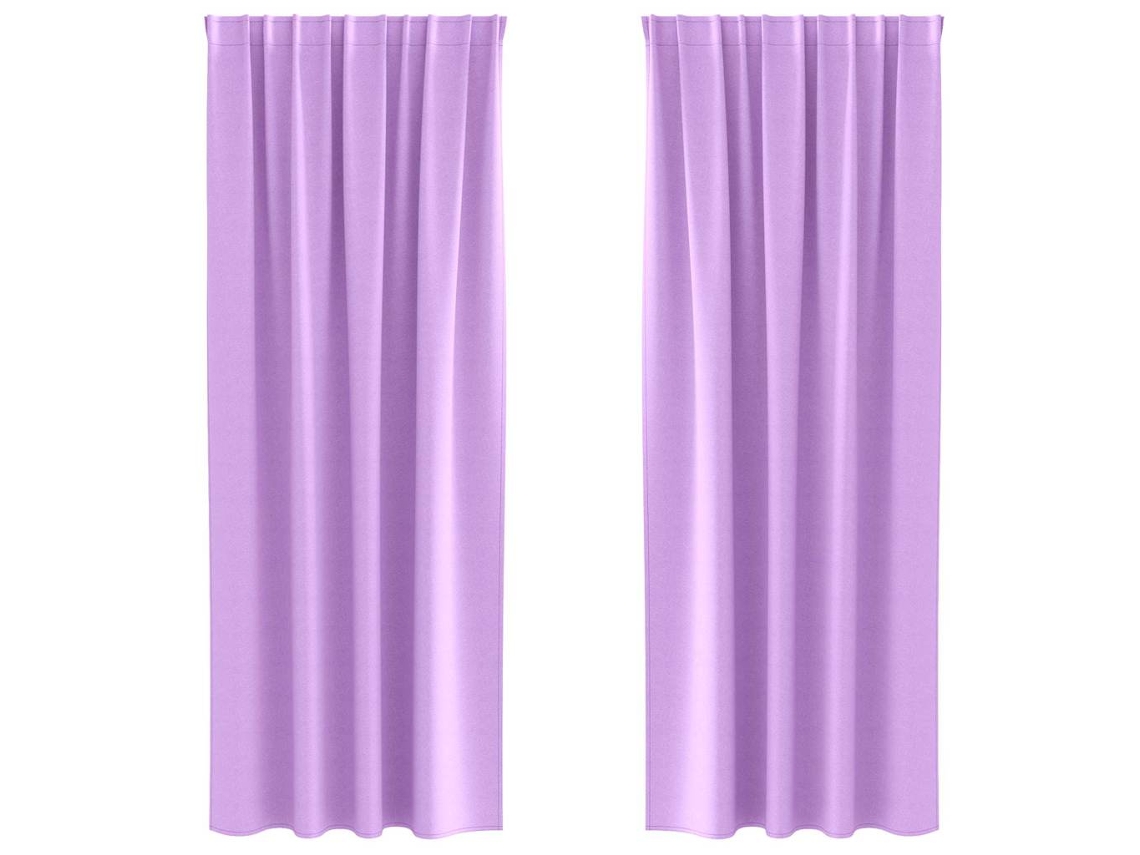 Maison Exclusive - Cortinas Blackout Com Argolas 2 Pcs Roxo 260 X 140 Cm Poliéster