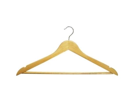 Thomas Cinto Galvanizado 45 cm Madeira Faia Natural Gancho Metal Niquelado Design Contemporâneo