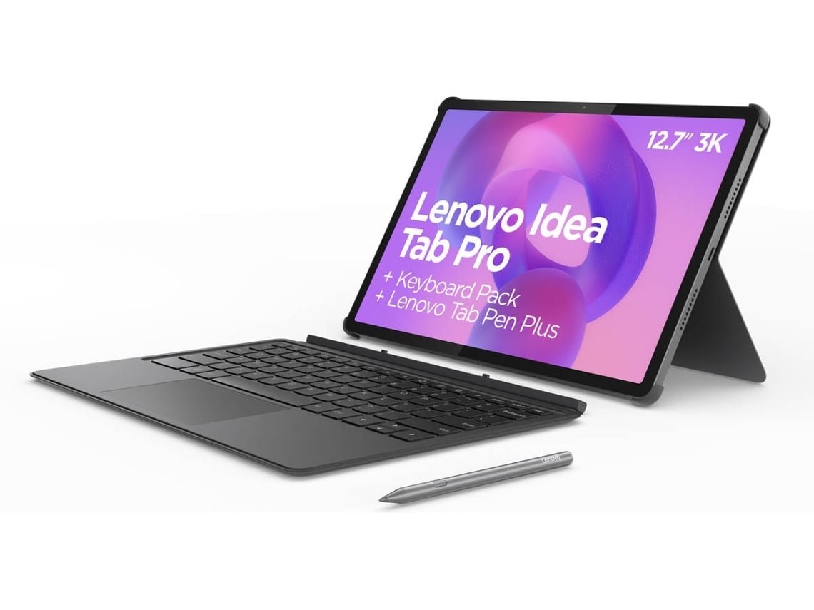 Tablet LENOVO IdeaTab Pro (Outlet Caixa Aberta - 12,7'' - 256 GB - RAM: 8 GB - Cinzento) + Pen + Teclado