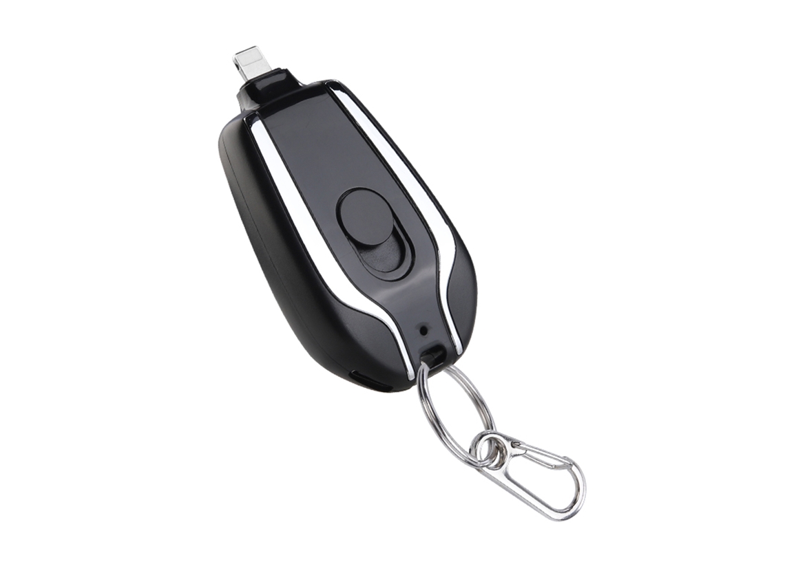 Carregador portátil em chaveiro, mini e de emergência