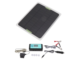 Painel Solar De Silício Monocristalino De 5w (com Portas Usb Duplas Estabilizadas De 18v, Compatível Com Controladores Mppt De 50a)