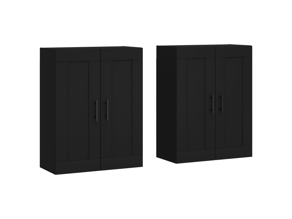 Wall Mounted Cabinet, Wall Mounted Cabinets Vidaxl Preto Madeira Processada (n/a)