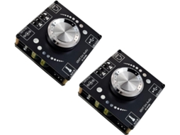 2 Placas Amplificadoras Estéreo Xy ap100l 100wx2 Bluetooth 5.0 com Entrada Aux e Usb para Som. SFUSHOS