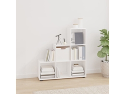 Vidaxl Estante Em Escada Derivados De Madeira 107 Cm Branco Brilhante