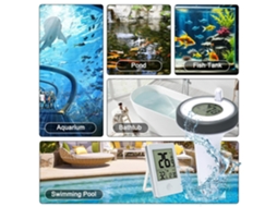 Termômetro Digital Flutuante Sem Fio para Piscina, Impermeável, 60 Metros Ip67, para Medir Temperatura da Água em Piscinas, Spas AQUAFORGE