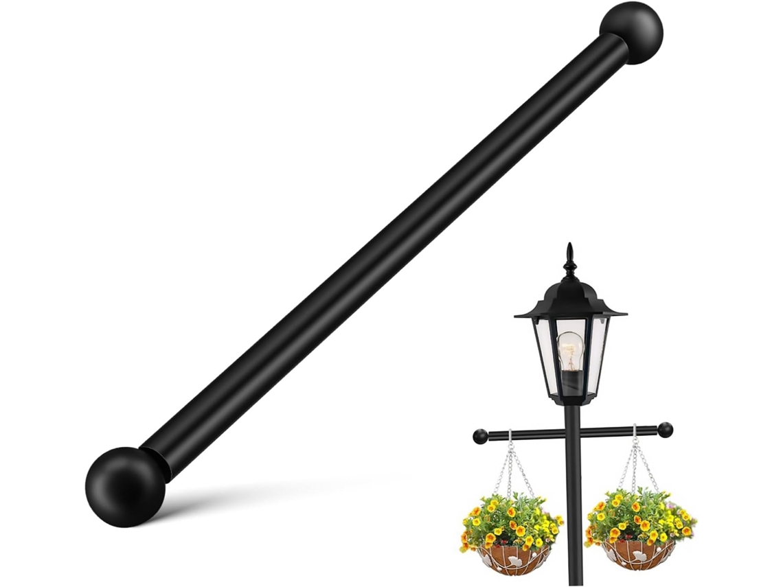 Haste de Metal para Poste de Iluminação Externa com Suporte de Braço. SFUSHOS