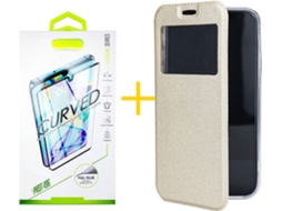 Capa + Película para Samsung Galaxy S21 Ultra 5G SKYHE Dourado
