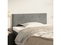 Cabecero de terciopelo 90x5x78/88 cm gris claro