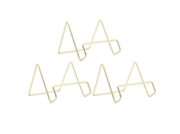3 Peças Suporte De Pratos De Arame Dourado Design Geométrico Simples Estilo Resistente À Corrosão Porta Pratos Easel