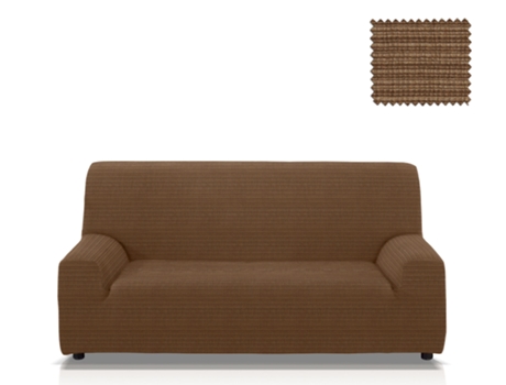 Capa Elástica de Sofá de 3 Lugares Vulcano Marrom — Para Sofá de 3 Lugares | 165-205x80x90cm