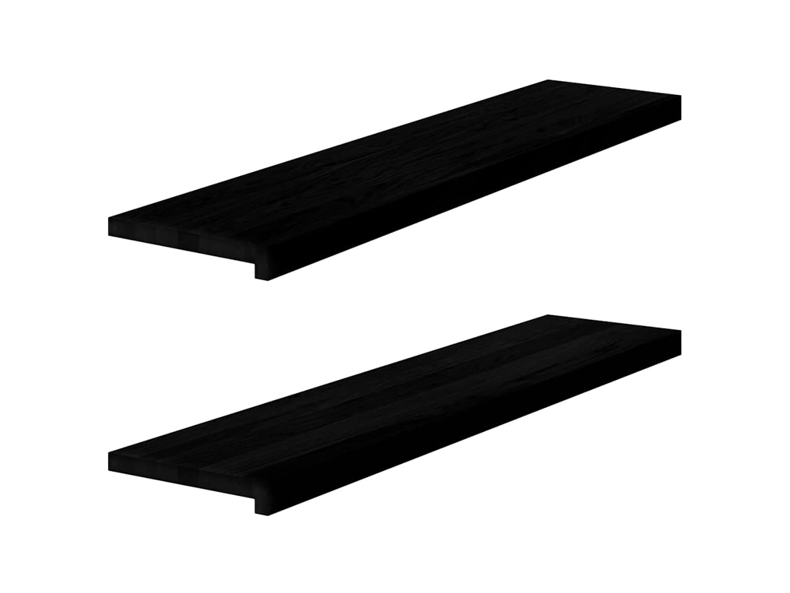 Vidaxl Soleiras Da Janela 2 Pcs 110x25x2 Cm Carvalho Castanho-preto