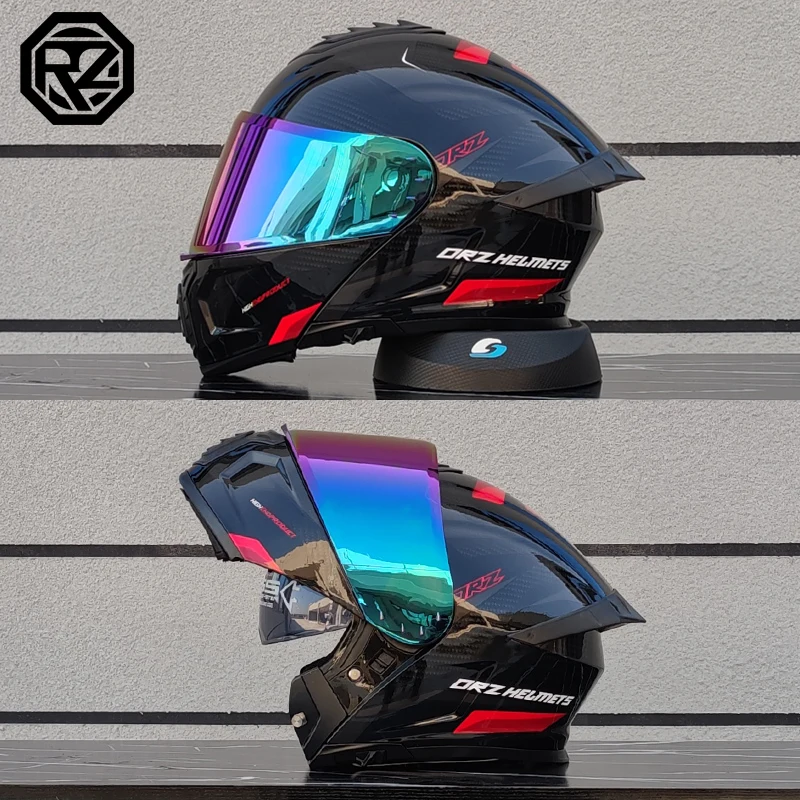 (l) Capacete Modular De Motocicleta Com Abertura Superior E Viseiras Duplas, Certificado Pelo Dot.
