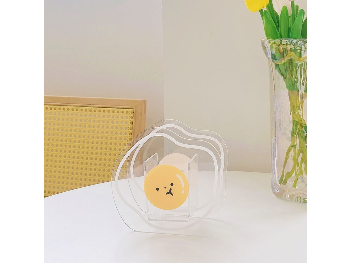 Vaso de acrílico Nova Line estilo nórdico urso branco pequeno