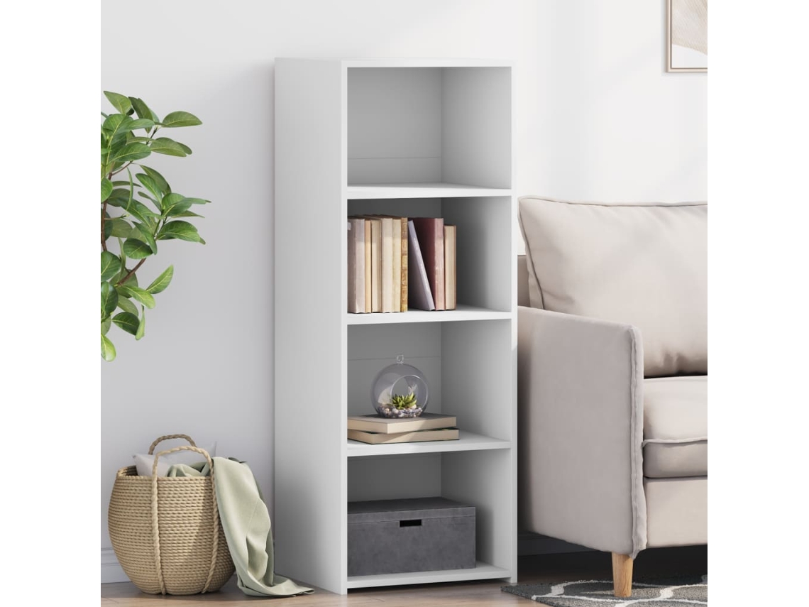 Vidaxl Armário Alto 45x41x124 Cm Derivados De Madeira Branco