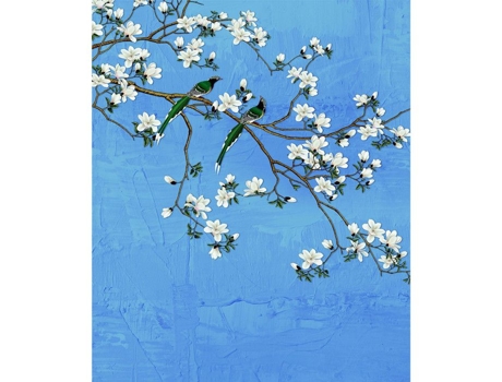 Papel De Parede Árvore Com Flores Brancas Ag Art