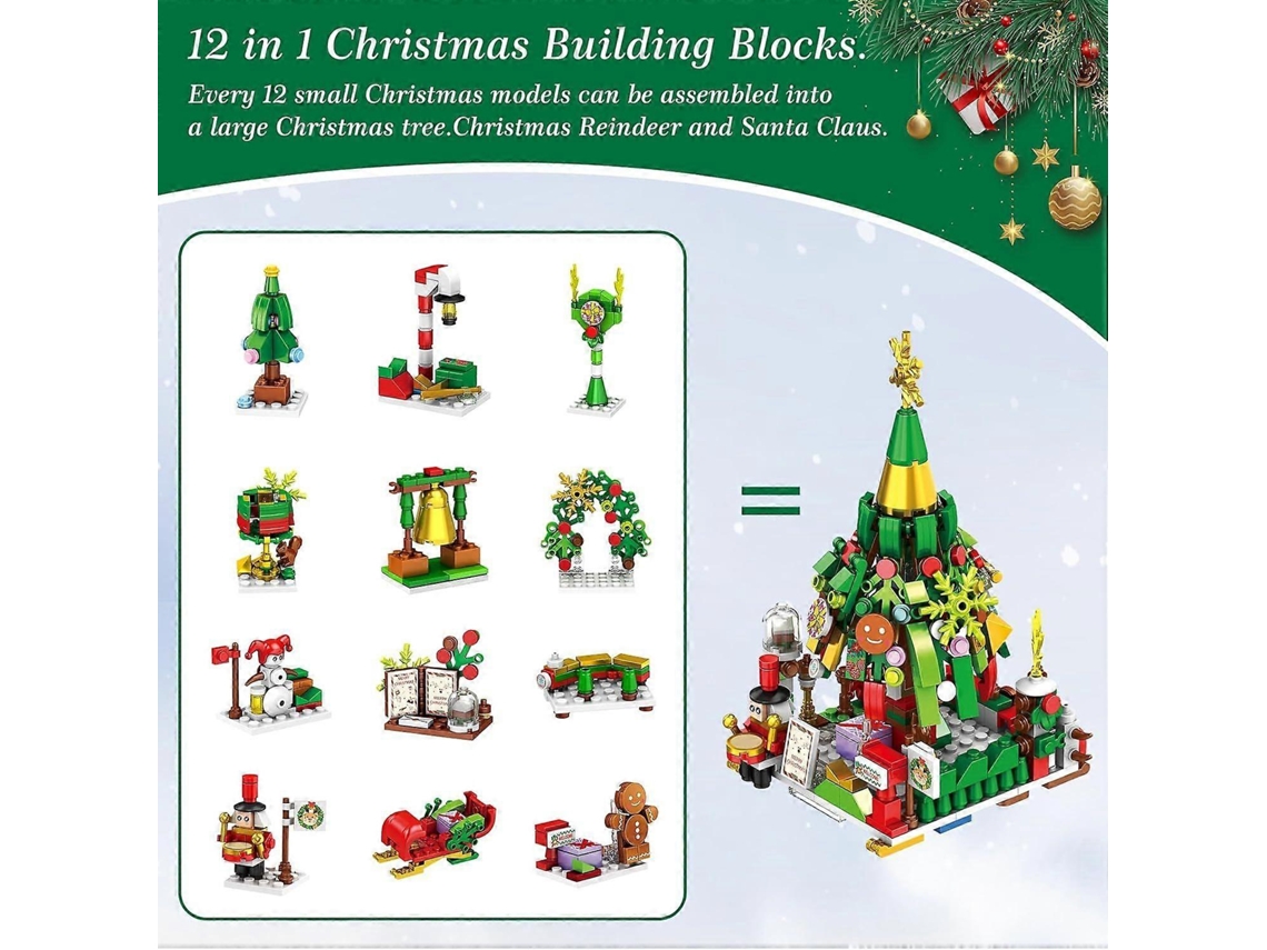 Conjunto De Construção Com Calendário De Advento 24 Modelos