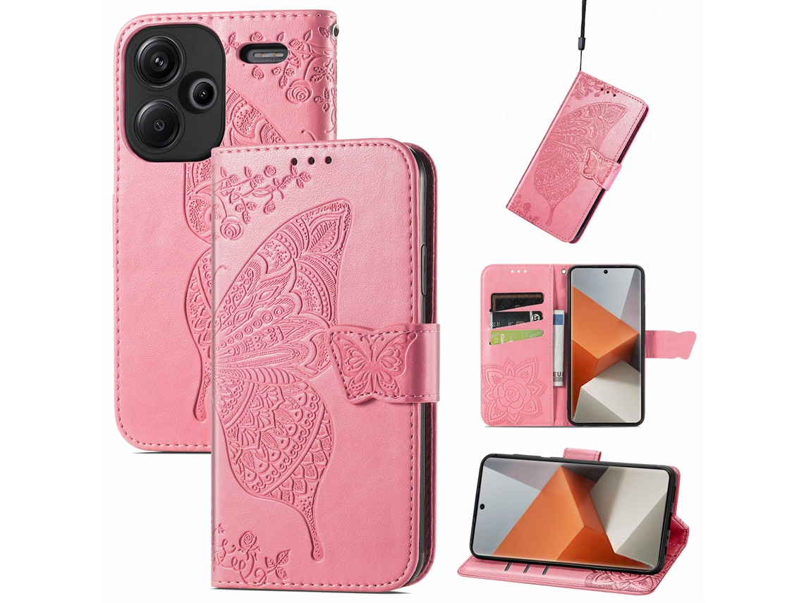 Capa Protetora Flip Com Relevorosa com Alça, Redmi Note 11 4g/note 11s