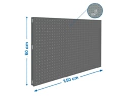 Painel Perfurado Painel Perfurado 1500x600mm Cinza