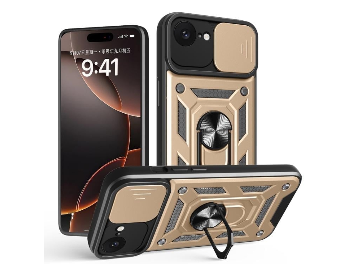 Capa Para Iphone 17e - Tampa Deslizante Para Câmera - Tpu Pc