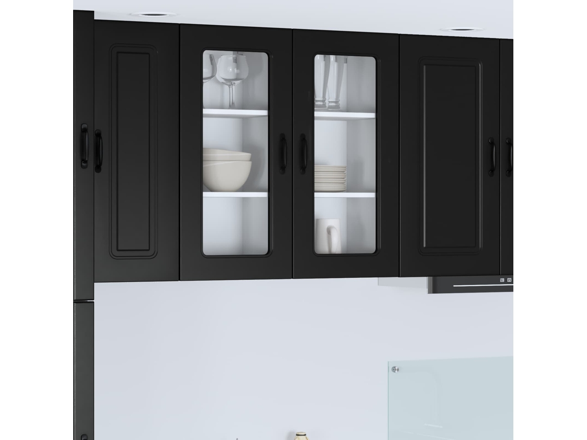 Vidaxl Painel De Lava-louça Kalmar Preto 40 X 31 X 80 Cm