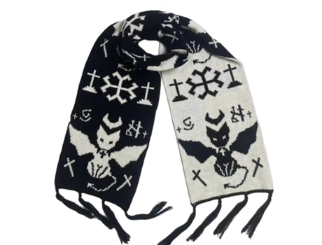 Cachecol De Mulher Giecy Estampa Caveira Demoníaca Quente Anos Roupa Casual (tamanho Único)