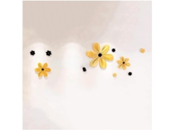Adesivos de parede 3D com flores, adesivos de parede 3D em acrílico para sala de estar, sofá, parede atrás da TV, quarto, cabeceira, adesivos de parede.