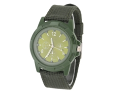 Relógio de Pulso Analógico Eletrônico Militar com Pulseira de Nylon Verde Exército