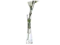 Vaso de vidro soprado à mão, formato de botão, modelo 2025, para 1 a 2 flores, decoração para casa ou escritório. Transparente.