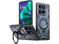 Capa Para Moto Edge 60 Fusion 5g, Inclui Suporte, Resistente A Impactos Blue Panoona
