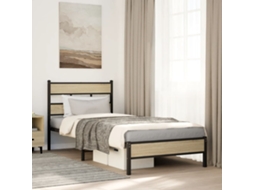 Vidaxl Estrutura Cama S/ Colchão Derivados de Madeira Carvalho Sonoma