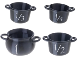 Conjunto de Xícaras Medidoras em Formato Caldeirão para Acessórios de Cozinha Halloween SFUSHOS