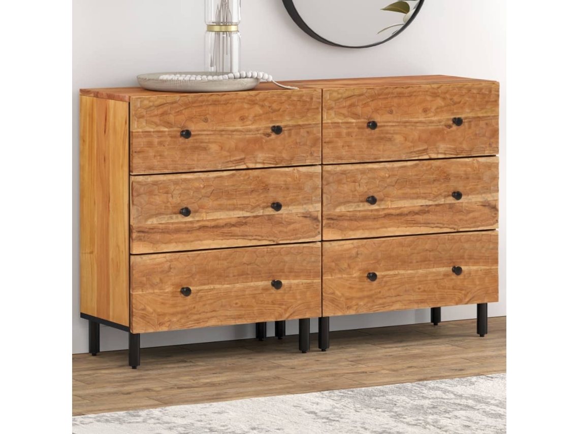 Vidaxl Móveis De Apoio 2 Pcs 60x33x75 Cm Madeira De Acácia Maciça