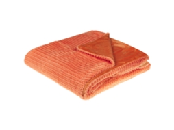Colcha Decorativa Beliani Bjas De Poliéster Naranja 200x220x1