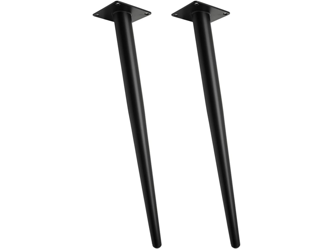 Conjunto De 2 Pés De Ferro Pretos Para Móveis De Escritório E Sofá.