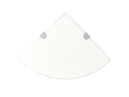 Vidaxl Prateleiras Canto 2pcs Suportes Cromados 35x35cm Vidro Transp.