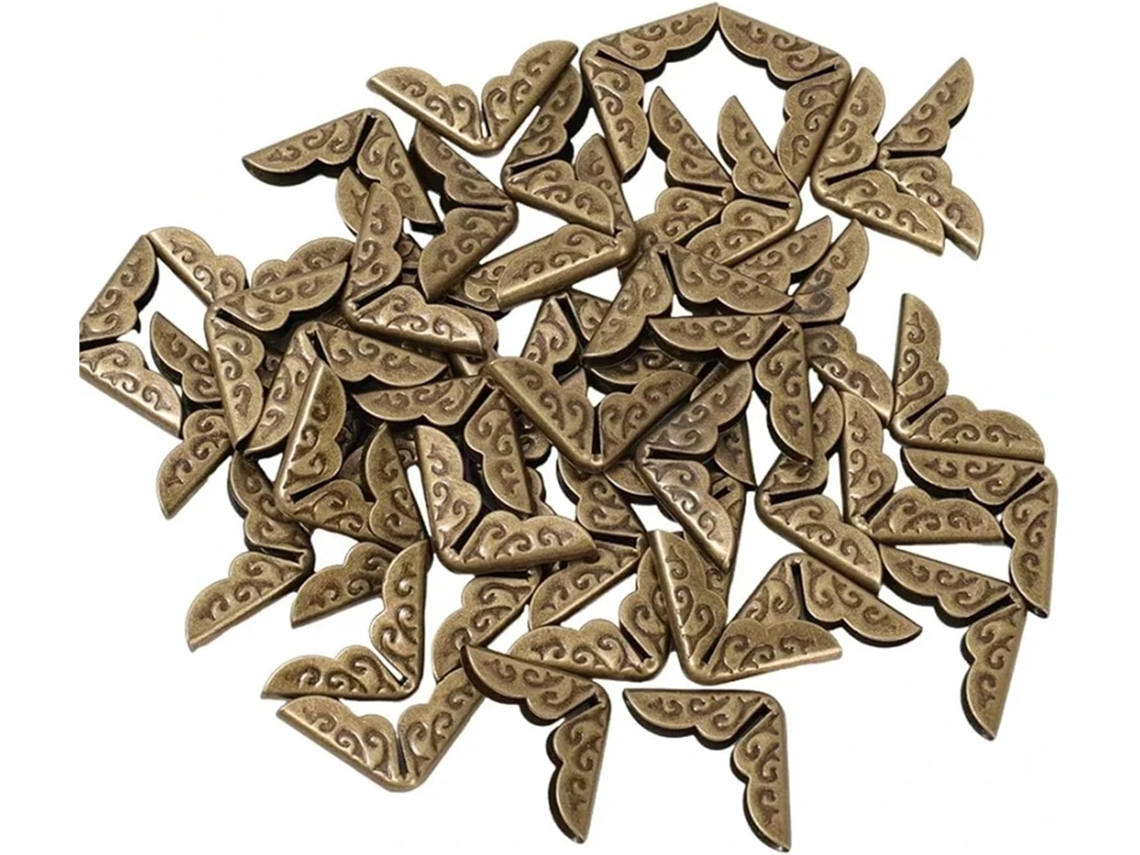 Lote De 50 Proteções De Ângulo Em Metal Para Scrapbooking - Proteja - Moedas Em Metal Para Livres