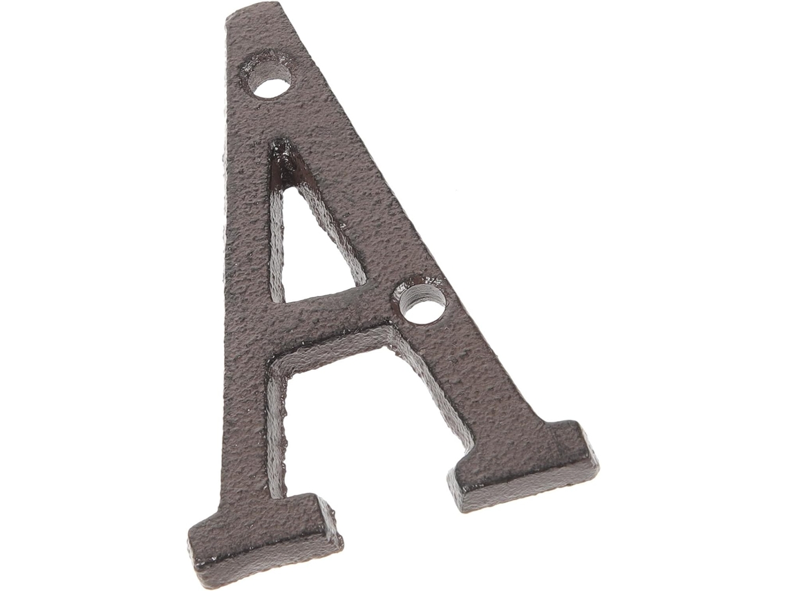 Letras De Endereço Em Metal Preto, Estilo Vintage Europeu.