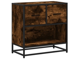 Bedside Cabinet, Bedside Cabinets Vidaxl Marrom Madeira Processada (n/a)