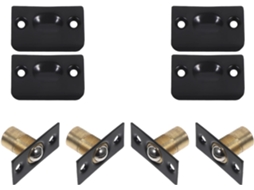 Stobaza Conjunto De 4-fechos Porta Ajustáveis Com Esfera E Placa Batente Em Aço Inoxidável Armário