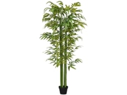 Bambu Artificial 180cm Vaso Árvore Decorativa Verde Interior VELTRIX