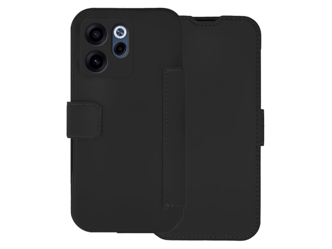 Capa Tumundosmartphone Flip De Silicone Macio Para Oppo Reno 15 Fs / 15fs 5g Preta
