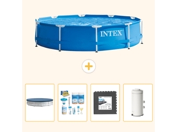 Intex Piscina Com Estrutura Redonda - 366x76 Cm - 5-peças S64