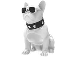 Alto Falante Portátil Para Cães Bulldog Francês, Rádio Fm, Mp3 Yizhood (branco)