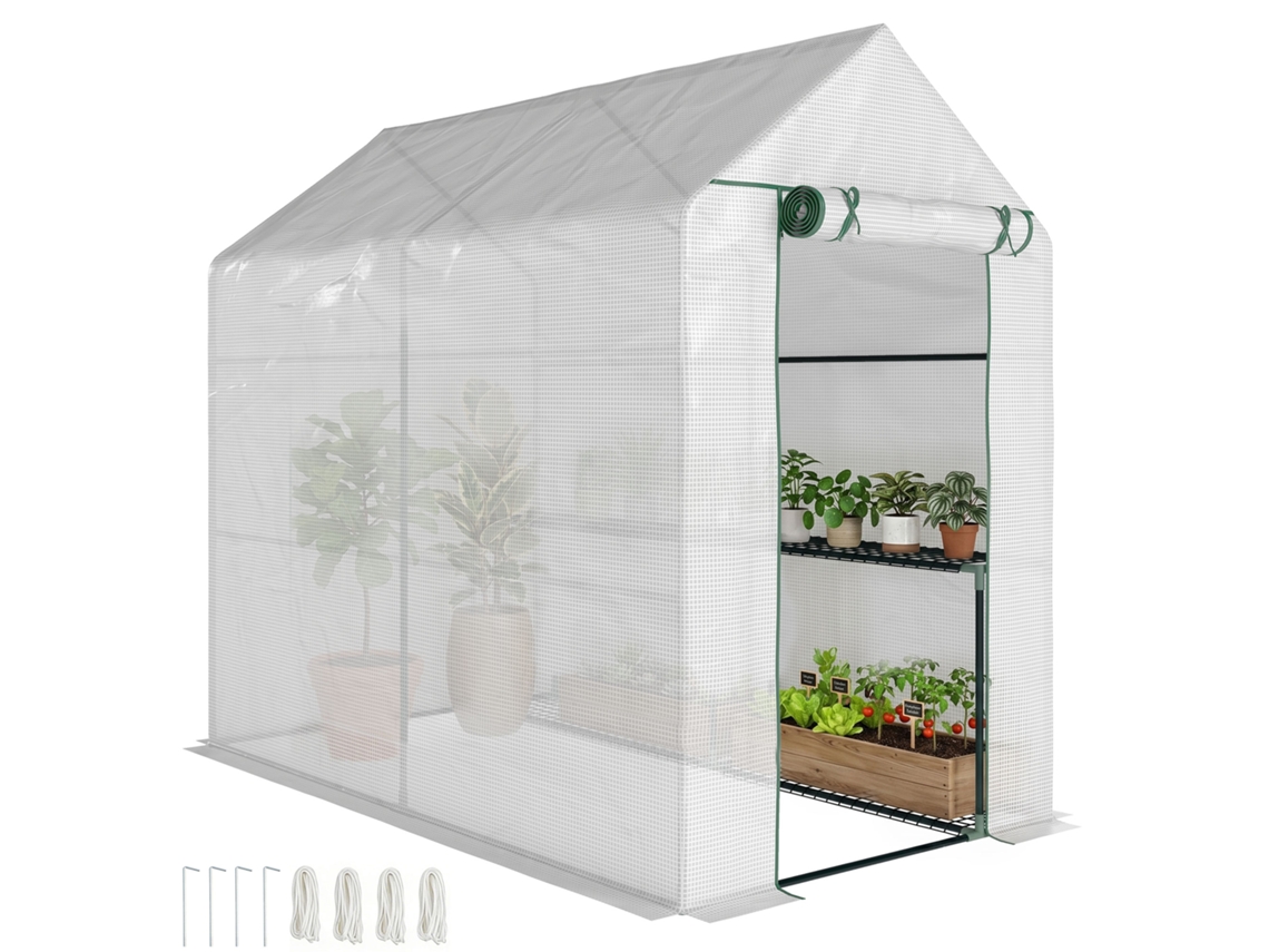 Serra Has Casetta With Rivestimento In Foot. Door Has Cerniera Is 4 Shelves. 186x120x190cm. White