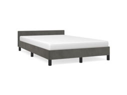 Bed Frame, Bed Frames Vidaxl Cinzeto Veludo (120 X 190 Cm)